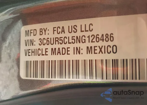 2022 Ram 2500 Tradesman 4X4 6'4 Box from USA, damaged, VIN 3C6UR5CL5NG126486